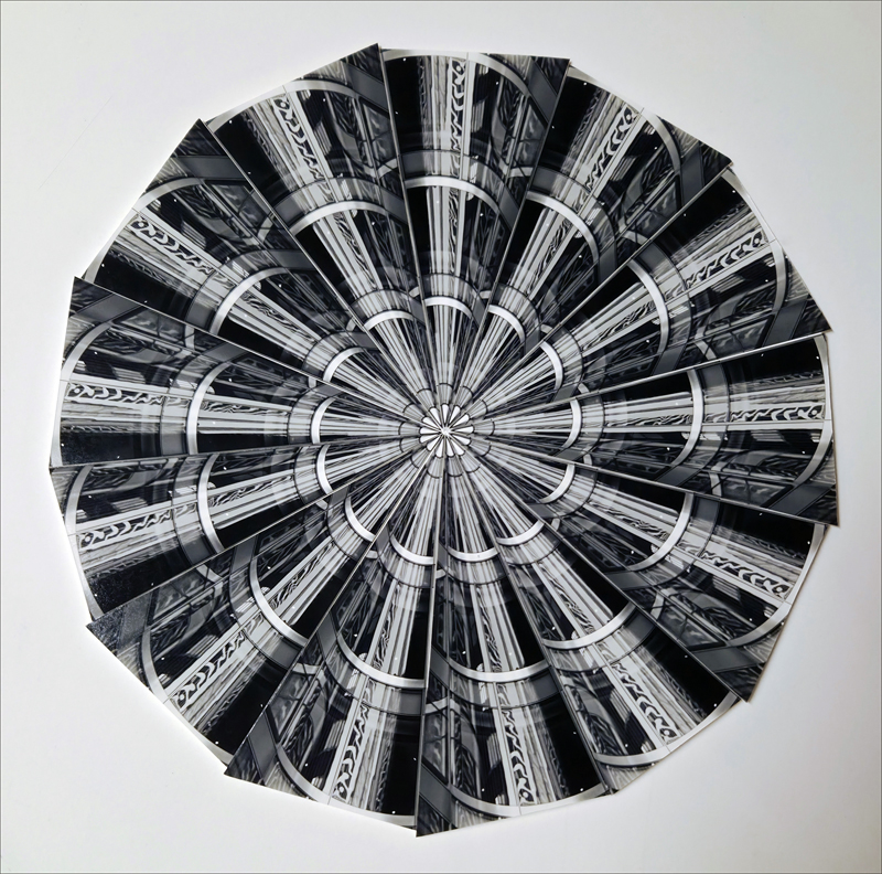 Circular Reasoning, 3-D Photo Collage by Adrienne Moumin.